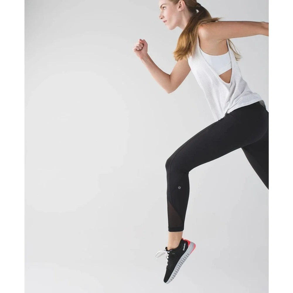 Lululemon Inspire Mesh Tight II Black 7/8 Leggings Size 6 - Picture 4 of 13